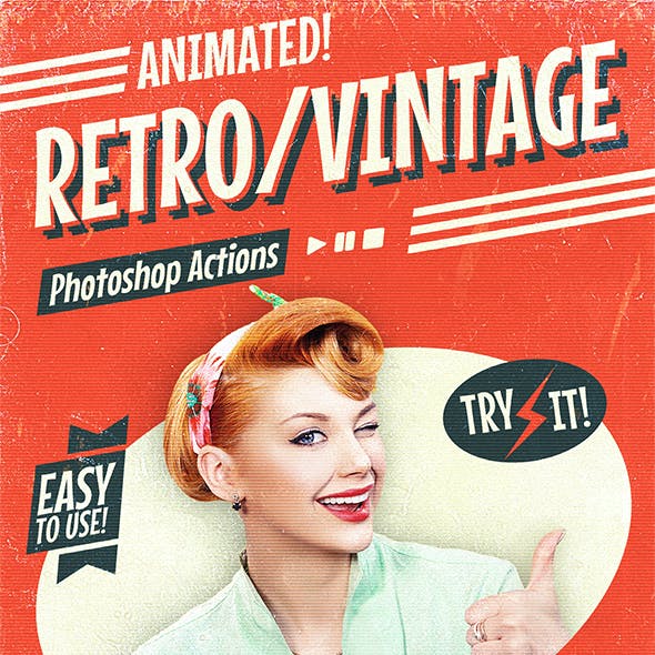 Animated Retro Vintage Film - Photoshop Actions