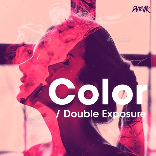 Color - Double Exposure Photoshop Photo Template