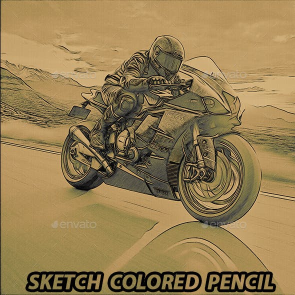 Sketch Colored Pencil Photo Templates