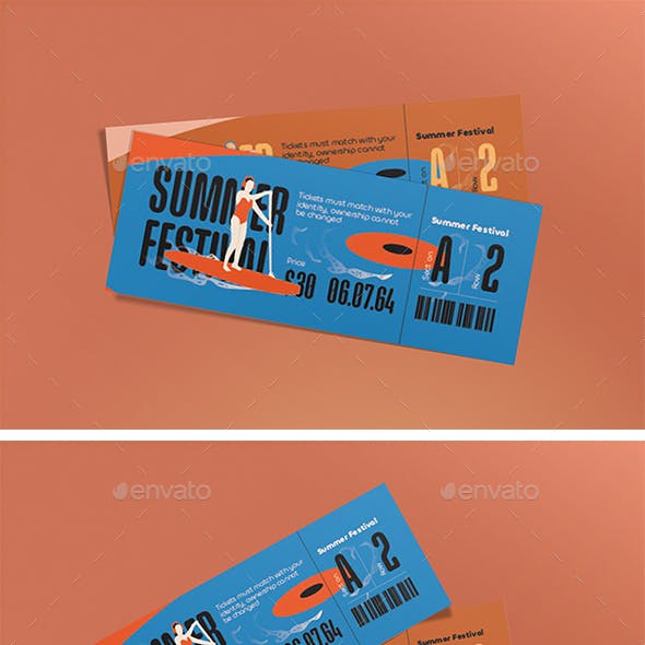 Blue Vintage Summer Festival Ticket