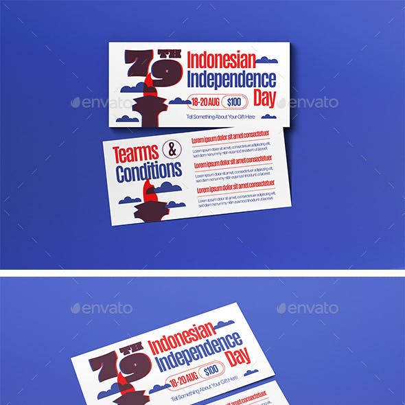 White Risograph Indonesian Independence Voucher