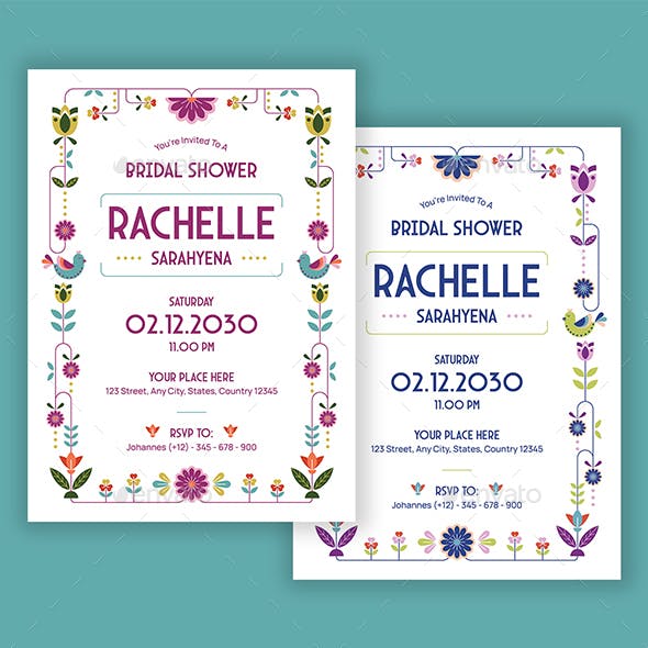 Floral Bridal Shower Invitation